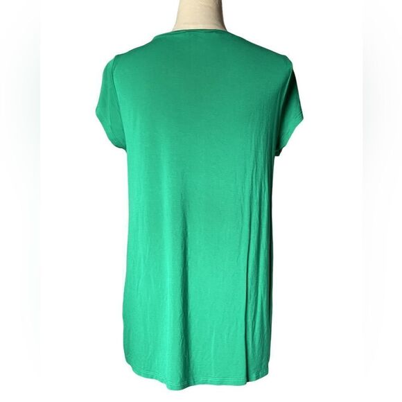 Cable & Gauge Green V-Neck Swing Body Pocket Tee w/Hi-Low Hem (Large) - Picture 9 of 10